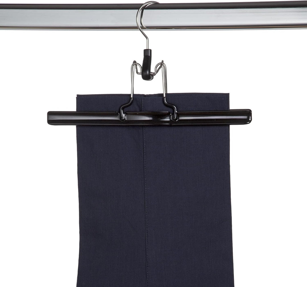 MAWA Klemmbügel, 10 Stück, platzsparende Klemmbügel, geeignet für Hosen und flächige Teile, 360° dre