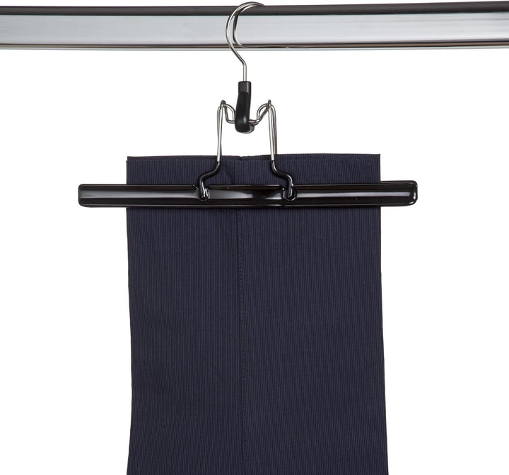 MAWA Klemmbügel, 10 Stück, platzsparende Klemmbügel, geeignet für Hosen und flächige Teile, 360° dre