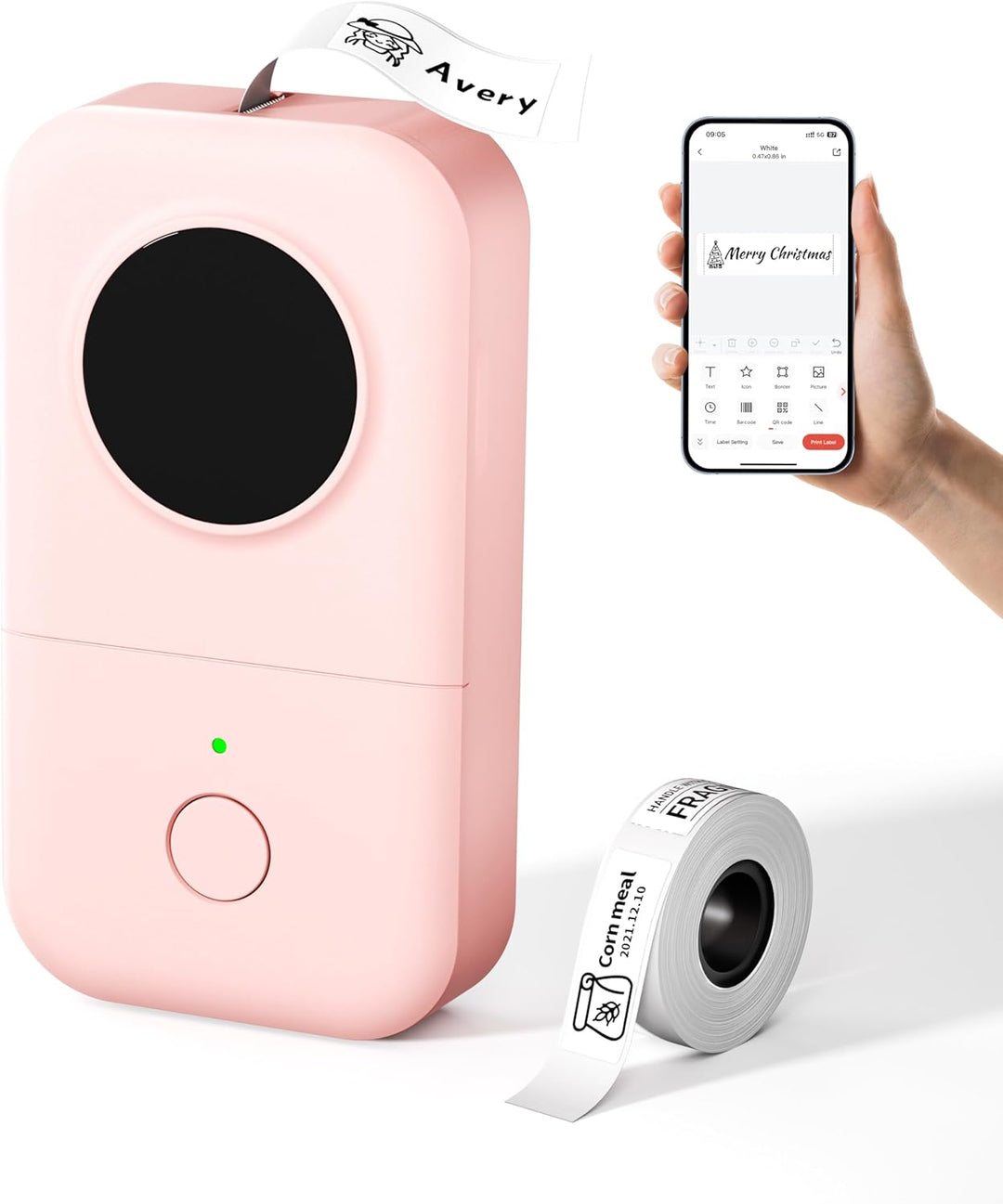 Phomemo D30 Tragbarer Etikettendrucker,Bluetooth Etikettendrucker,Thermoetikettenmaschine, Aufkleber