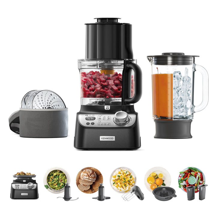 Kenwood MultiPro XL Weigh+ FDM72.990BK – Küchenmaschine (1000 W) mit Waage, Timer, XL-Einfüllschacht