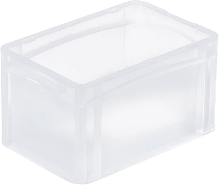 PROREGAL SuperSparSet 5x Transparenter Eurobehälter BasicLine mit geschlossenem Griff | HxBxT 17x20x