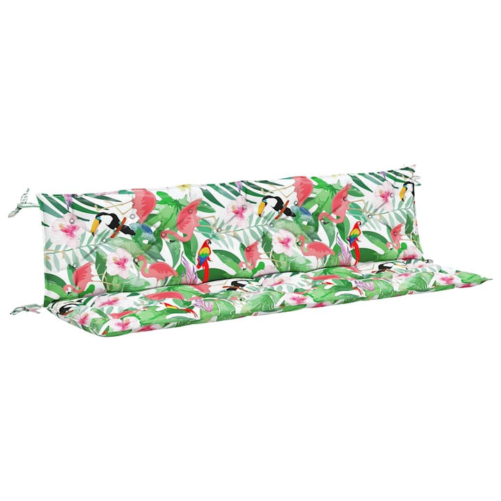 vidaXL Gartenbank-Auflagen 2 STK. Mehrfarbig 200x50x7 cm Stoff 200 cm Grün und Rosa, 200 cm Grün und