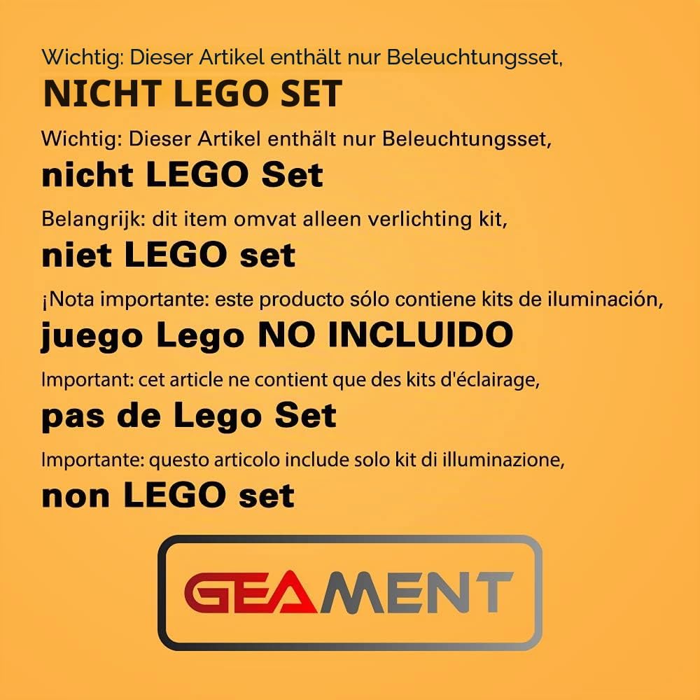 GEAMENT Blöcke Licht-Set für Ghostbusters ecto 1 - USB Beleuchtungsset Kompatibel mit Lego 21108 Aut