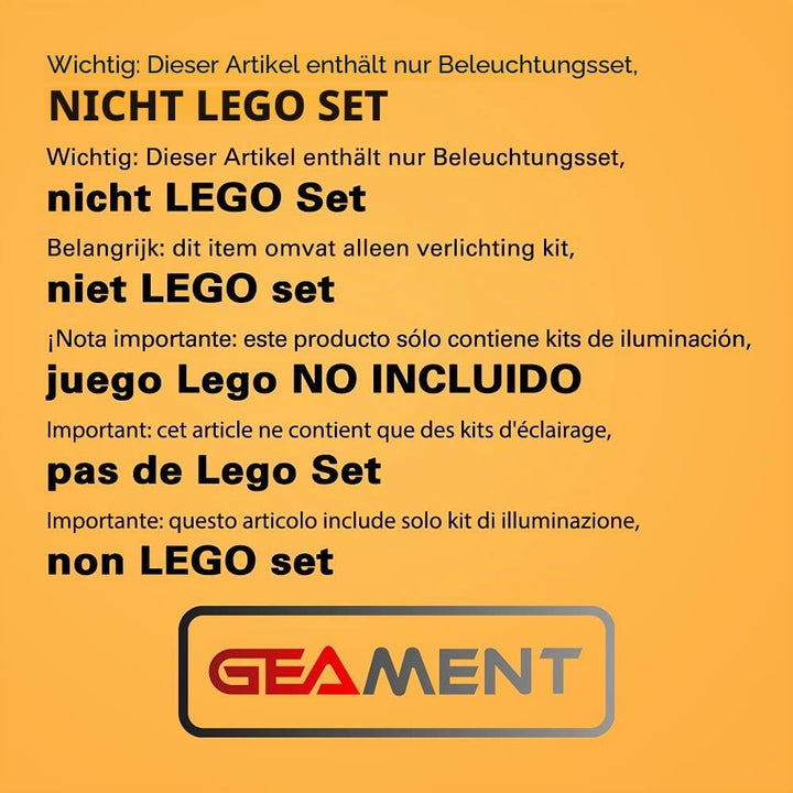 GEAMENT LED-Licht-Set für Ninjago City Gardens (Gärten) Bausteine Modell Kompatibel mit Lego 71741 (