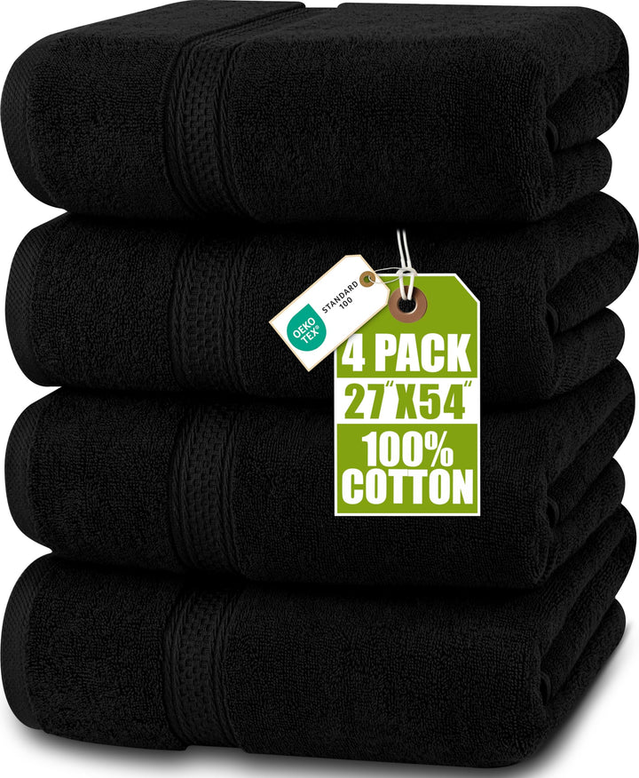Utopia Towels - 4er-Pack Badetücher Set Premium 100% ringgesponnene Baumwolle 69 x 137 cm Handtücher
