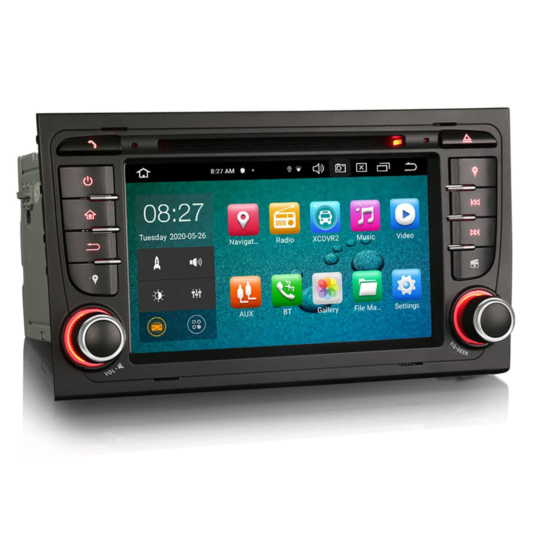 Erisin Android 10.0 8-Kern Autoradio Mit GPS für Audi A4 S4 RS4 RNS-E Seat Exeo 7 Zoll Navigation DA
