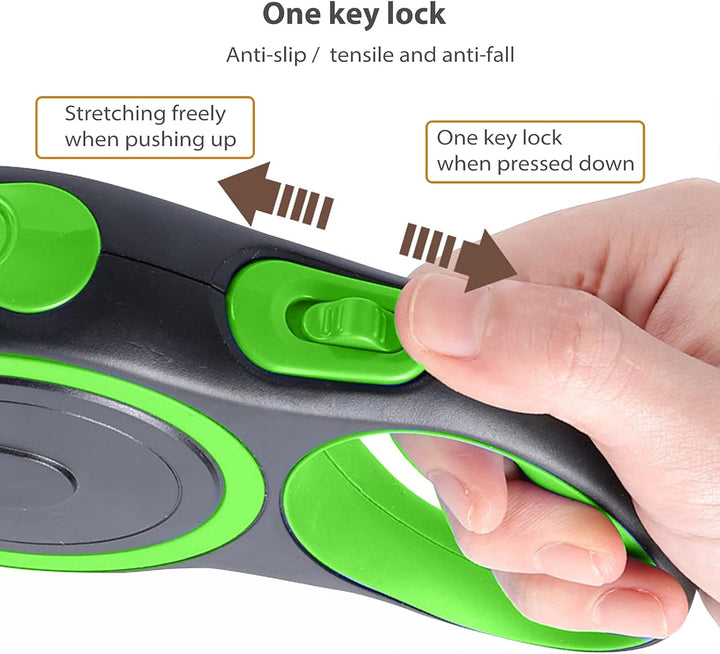 PETCUTE Einziehbare Hundeleine,Rollleine für Hunde mit Ergonomischem rutschfest Griff,Ausziehbar Hun