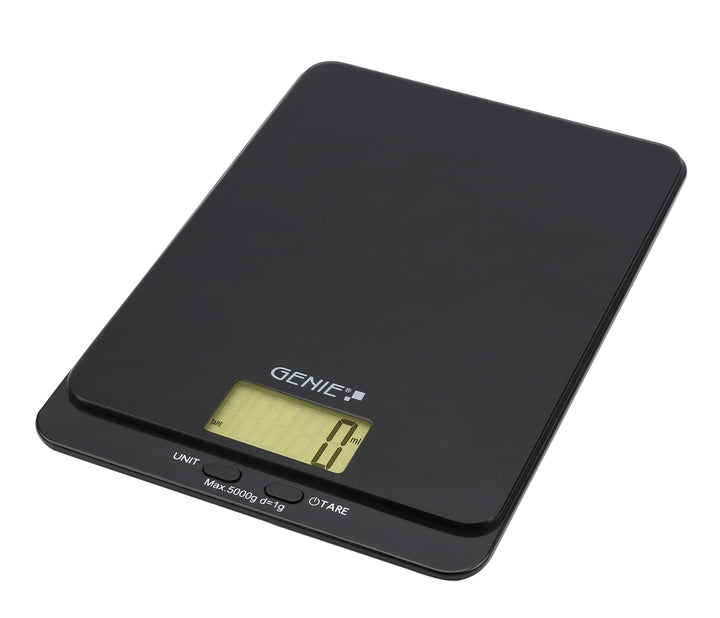 : GENIE Digitale Küchenwaage für Präzises Backen & Kochen - 5kg/1g, TARA-Funktion, LCD-Display, Inkl