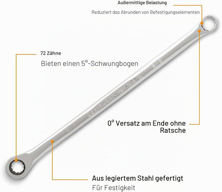 GearWrench Gearbox Ratschenschlüssel-Set, 12-teilig, XL, 17-teilig, metrisch – 85989, 17-teilig, met