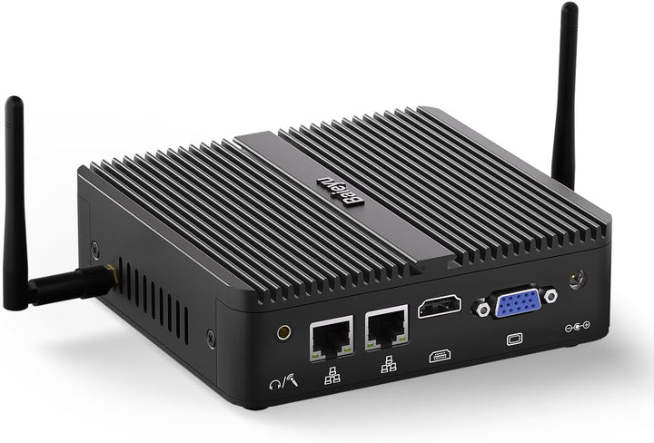 Lüfterloser Mini PC Windows 10 pro with Celeron J4125 Mini Industrial PC 8 GB DDR4-RAM 256 GB SSD Mi