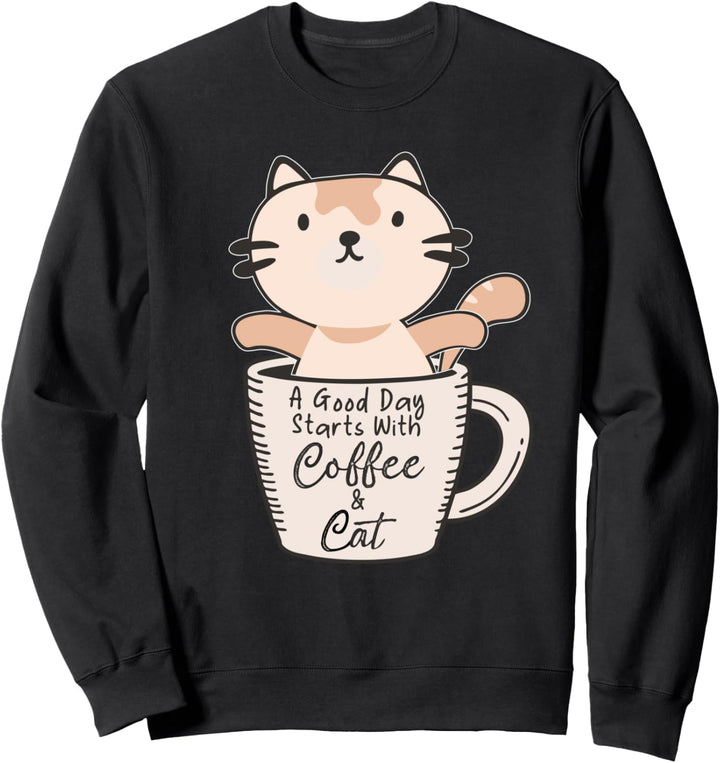 Funny Cat Big Coffee Mug Inspirational Cute Kitten Lover Pur Sweatshirt