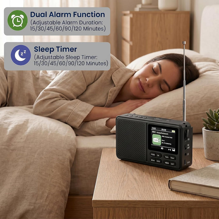DAB Radio, DAB+ und UKW-Radio mit 2,4" Farbdisplay Küchenradios