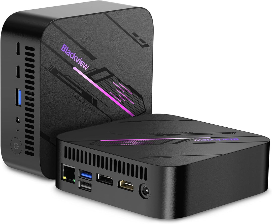 Blackview MP100 Mini PC Gaming AMD Ryzen 7 5825U(8C/16T,bis zu 4.5 GHz),Windows 11 Pro LPDDR4 16GB R
