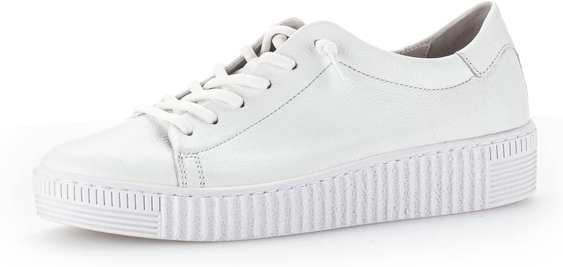 Gabor Damen Low-Top Sneaker, Frauen Halbschuhe,Wechselfussbett 35 EU Weiss, 35 EU Weiss