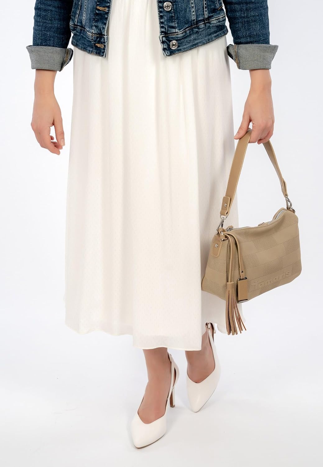 Tamaris Umhängetasche Letzia 32190 Damen Handtaschen Uni Einheitsgrösse Khaki, Einheitsgröß