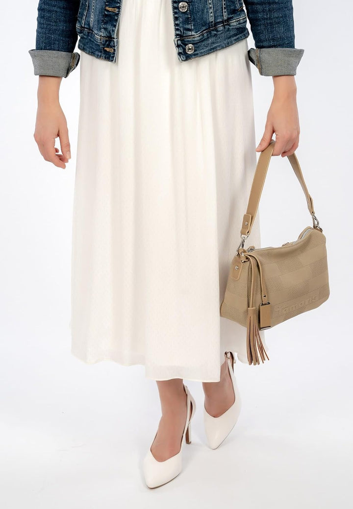 Tamaris Umhängetasche Letzia 32190 Damen Handtaschen Uni Einheitsgrösse Khaki, Einheitsgröß