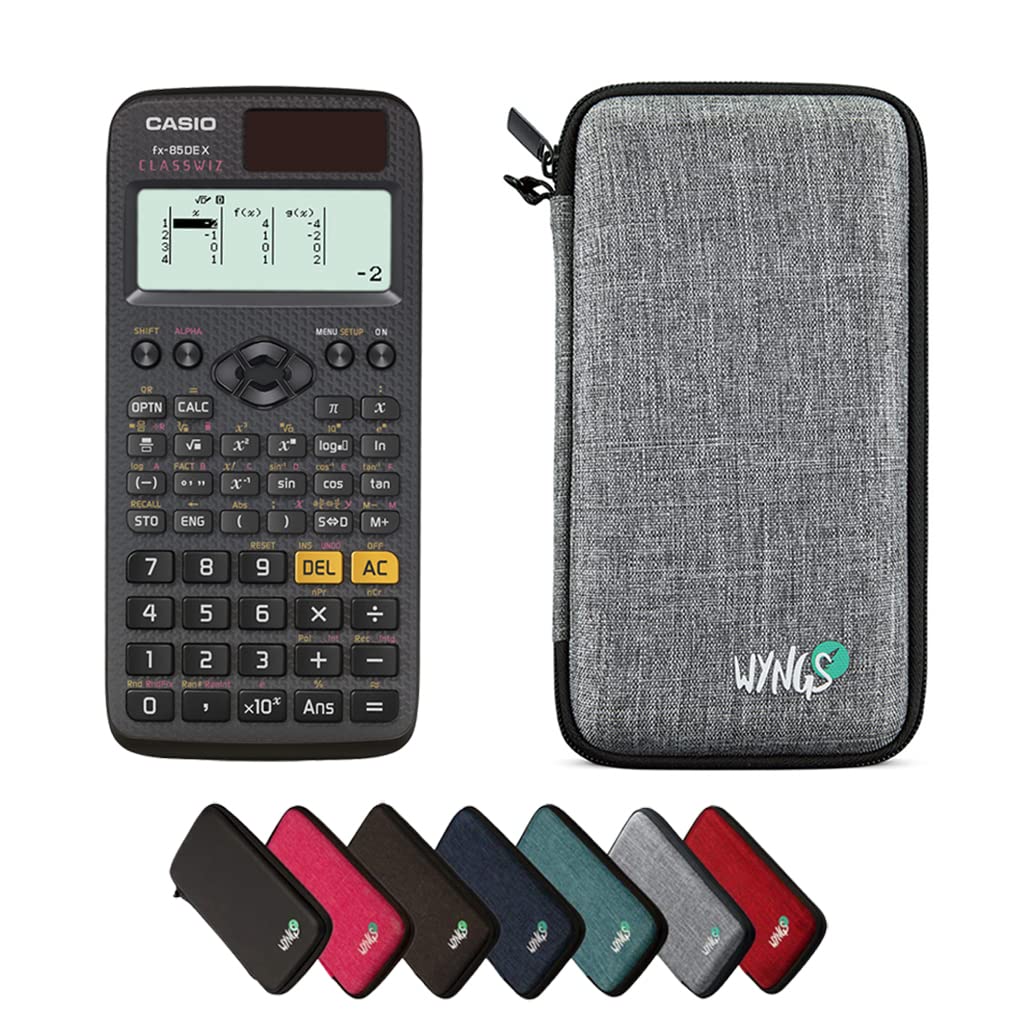 CALCUSO Sparpaket: Casio FX-85DE X ClassWiz technisch-wissenschaftlicher Taschenrechner + WYNGS Schu