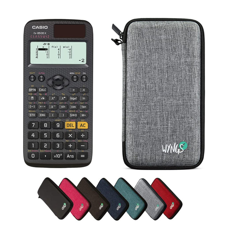 CALCUSO Sparpaket: Casio FX-85DE X ClassWiz technisch-wissenschaftlicher Taschenrechner + WYNGS Schu