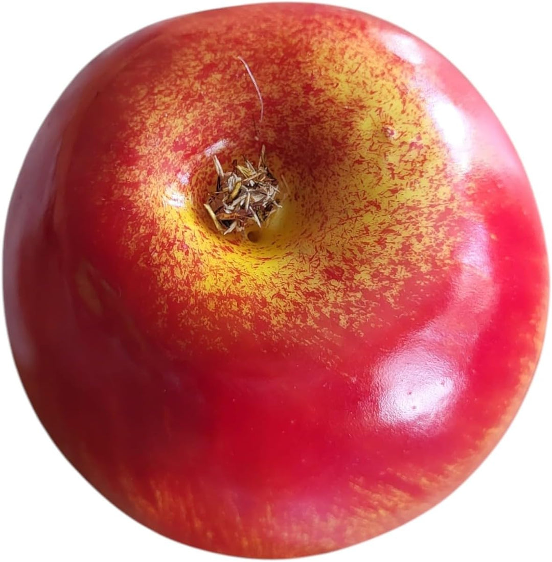 GMMH Künstlicher Deko Apfel, 10 Stück (Rot, 90-120 g/St) Lebensechtes Plastikobst, Äpfel Plastikfruc