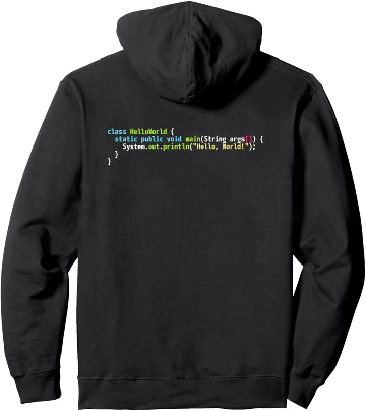 Hello World Java Code - Dunkles Syntax Schema Coder Design Pullover Hoodie