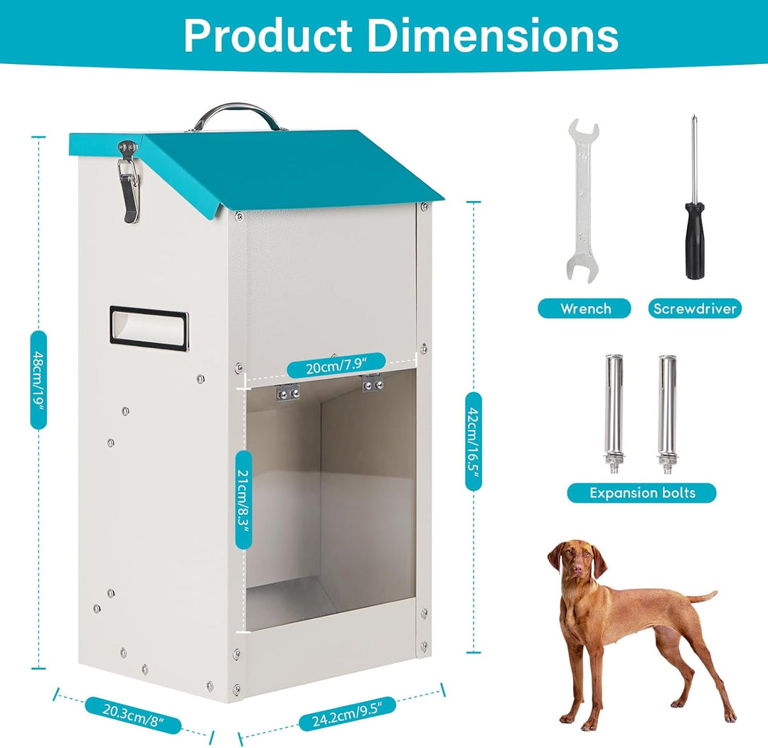 Verzinkte Schwerkraft Futterspender für Hunde, Rasse Hundefutterspender für Hunde, 7.5lbs Outdoor Ha