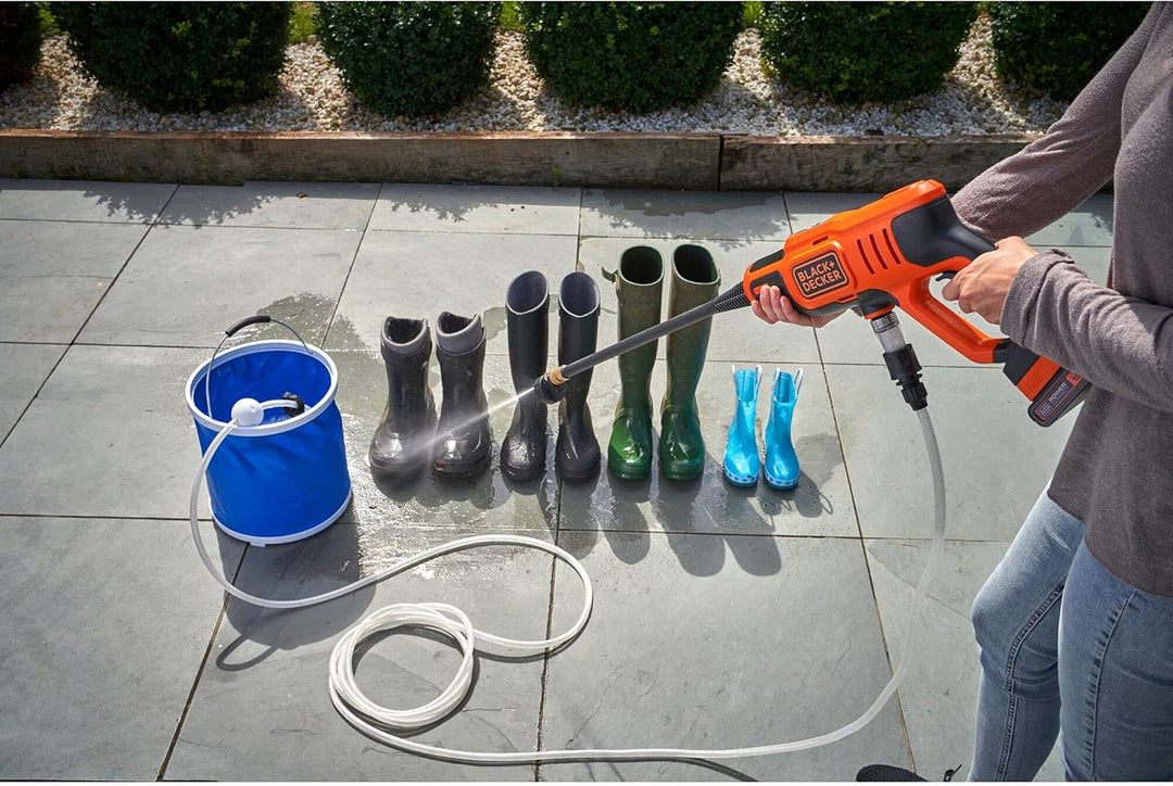 Black+Decker Ansaugschlauch + Adapter BZOIHK2 (für Akku-Druckreiniger, zur flexiblen Wasserentnahme