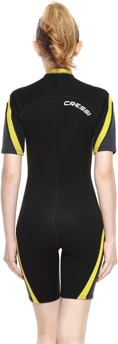 Cressi Playa Lady Shorty Wetsuit 2.5 mm - Kurzer Neoprenanzug für Damen aus hochelastischem Neopren