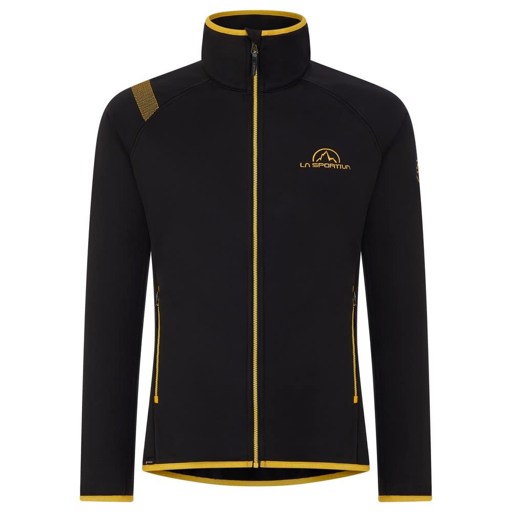 LA SPORTIVA Promo Fleece Sweatshirt S Black/Yellow (999100, S Black/Yellow (999100