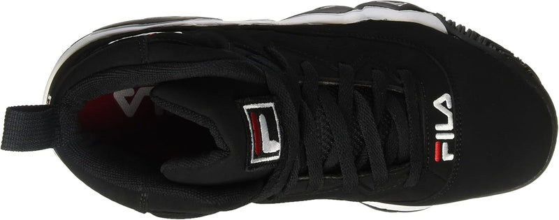 FILA Herren Leichte Basketball Mittelhohem Schaft Sneaker 41 EU Schwarz Weiss Fila Rot, 41 EU Schwar