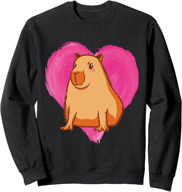 Wasserschwein Herz Design Capybara Liebe Love Wasserschweine Sweatshirt