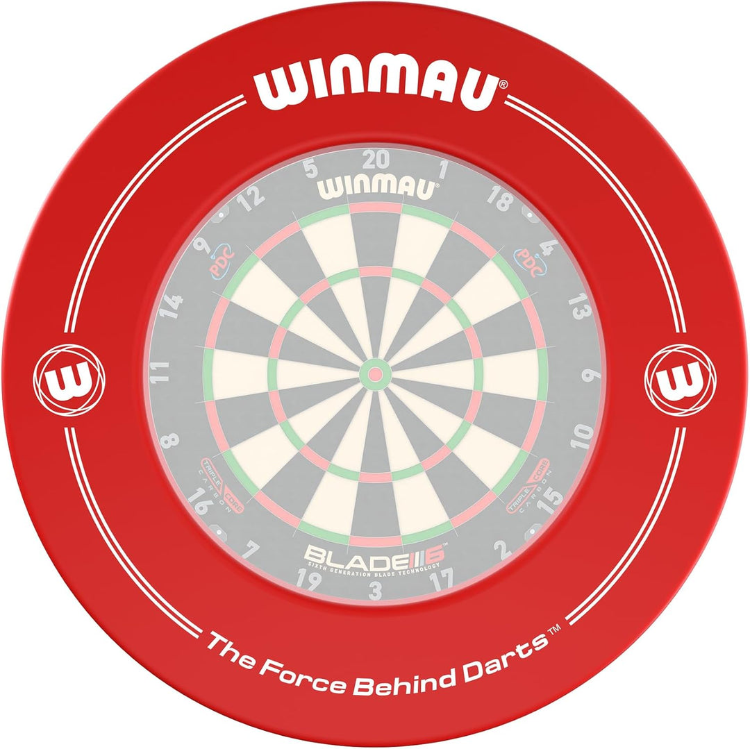 WINMAU Unisex – Erwachsene Printed Dartboard Surround Standard Red, Standard Red