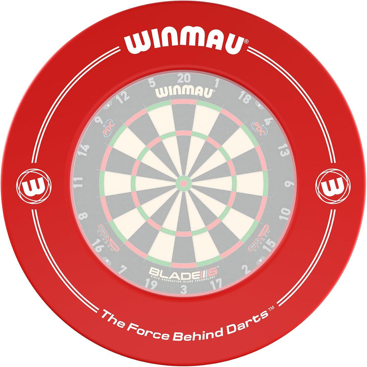 WINMAU Unisex – Erwachsene Printed Dartboard Surround Standard Red, Standard Red