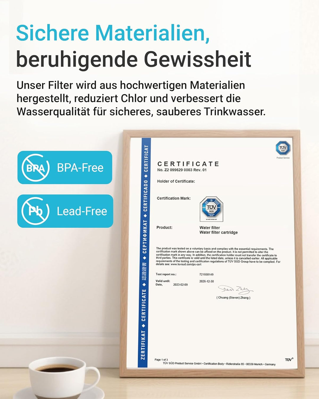 AQUA CREST Wasserfilter Ersatz für Brita® Intenza; Siemens® TZ70033, TCZ7003, EQ. Serie; Bosch® 1200