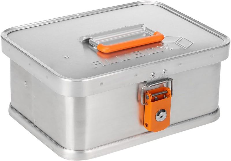 ALUBOX B8 - Aluminium Transportbox 8 Liter Alukiste mit Gummidichtung - Inhalt vor Staub und Spritzw