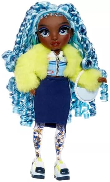 Rainbow High Sparkle and Shine - Marina (Blau) - 28 cm Modepuppe mit flüssigem Glitter in den Beinen