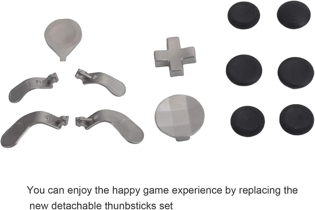 Annadue Game Controller Thumbsticks Kit für One Series 2, mit 6 Thumbsticks, 7 Metallknöpfen und -Ta