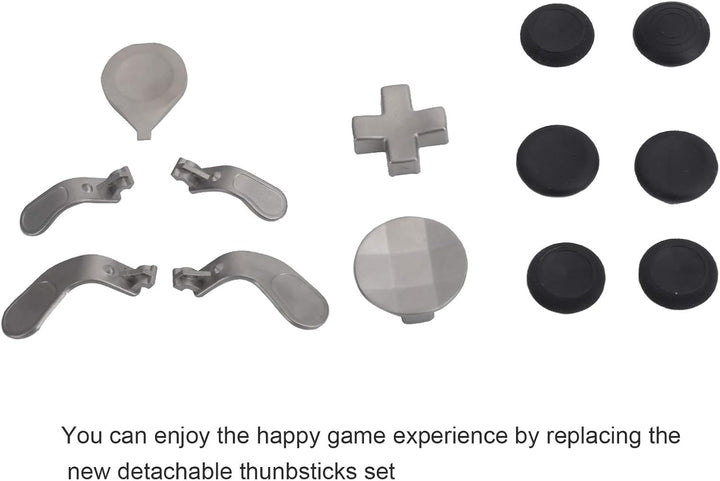 Annadue Game Controller Thumbsticks Kit für One Series 2, mit 6 Thumbsticks, 7 Metallknöpfen und -Ta