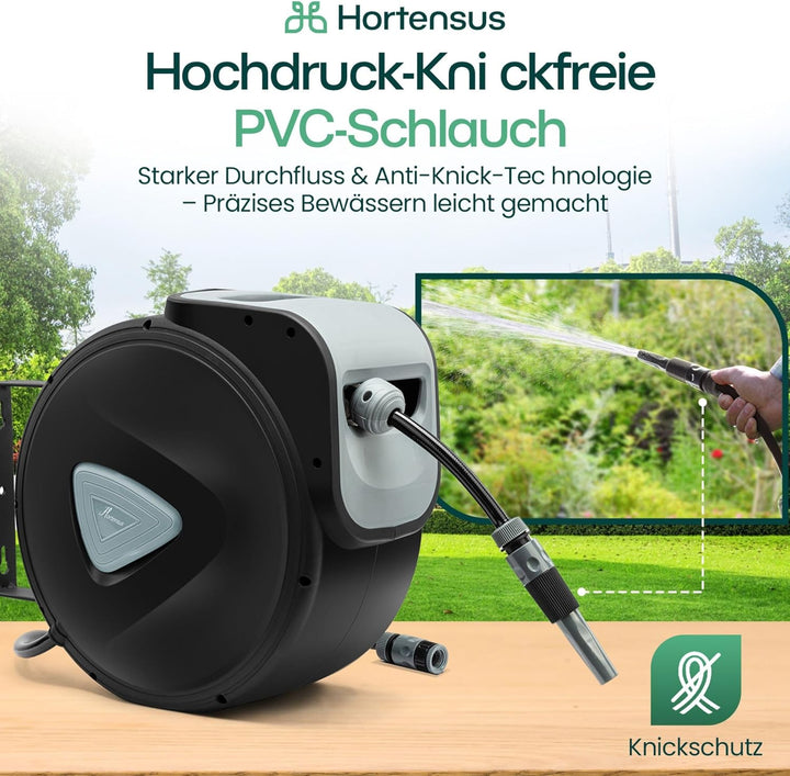 Wandschlauchbox 15 m Gartenschlauchtrommel | Schlauchaufroller