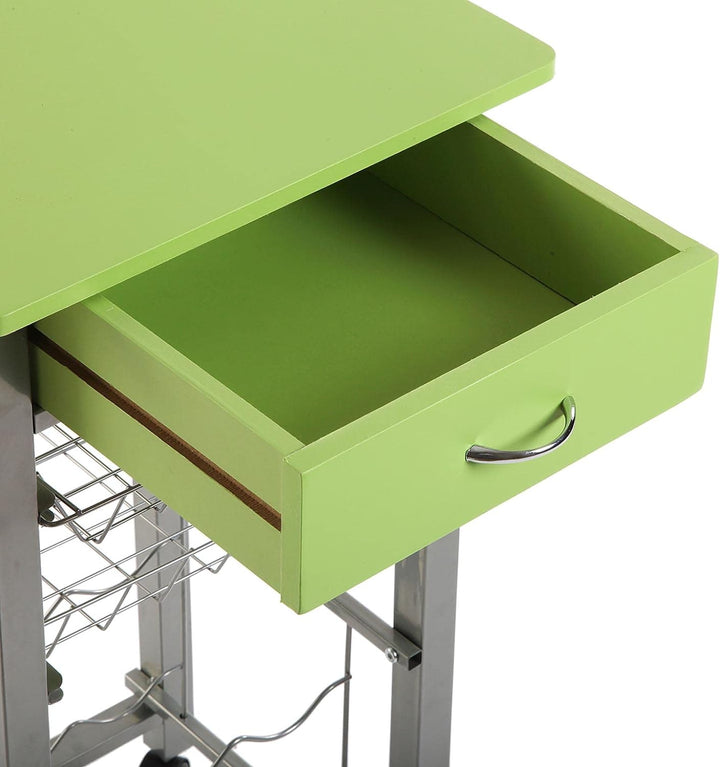 Versa Leicester Küchenwagen mit Rädern, Schubladen und Flaschenregal, Gemüsehändler, Küchenablage, M