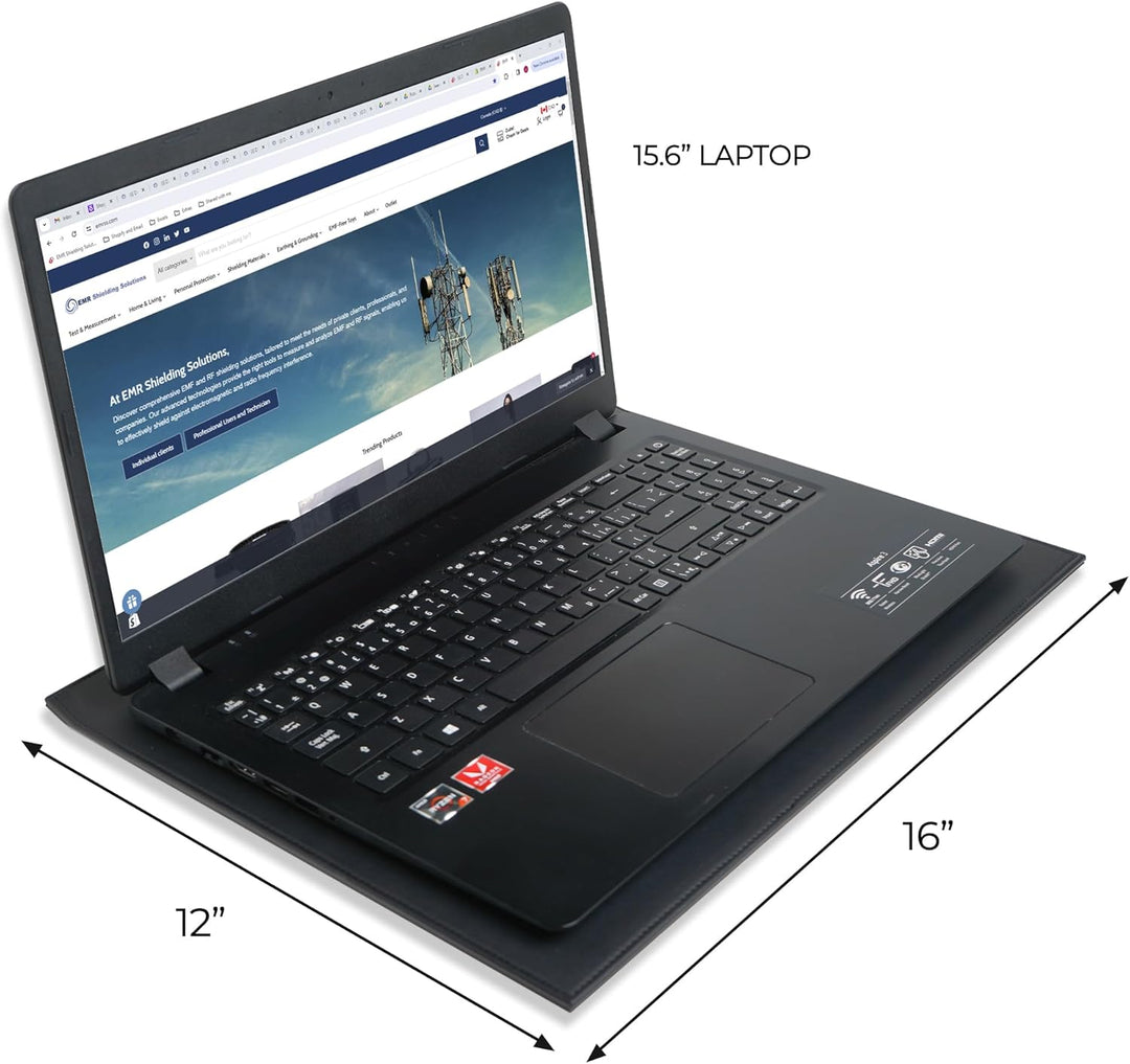 EMF Laptop-Tablett – Abschirmung von ELF und RF von Computer, Tablets, Handys, Schwarz (30,5 x 40,6