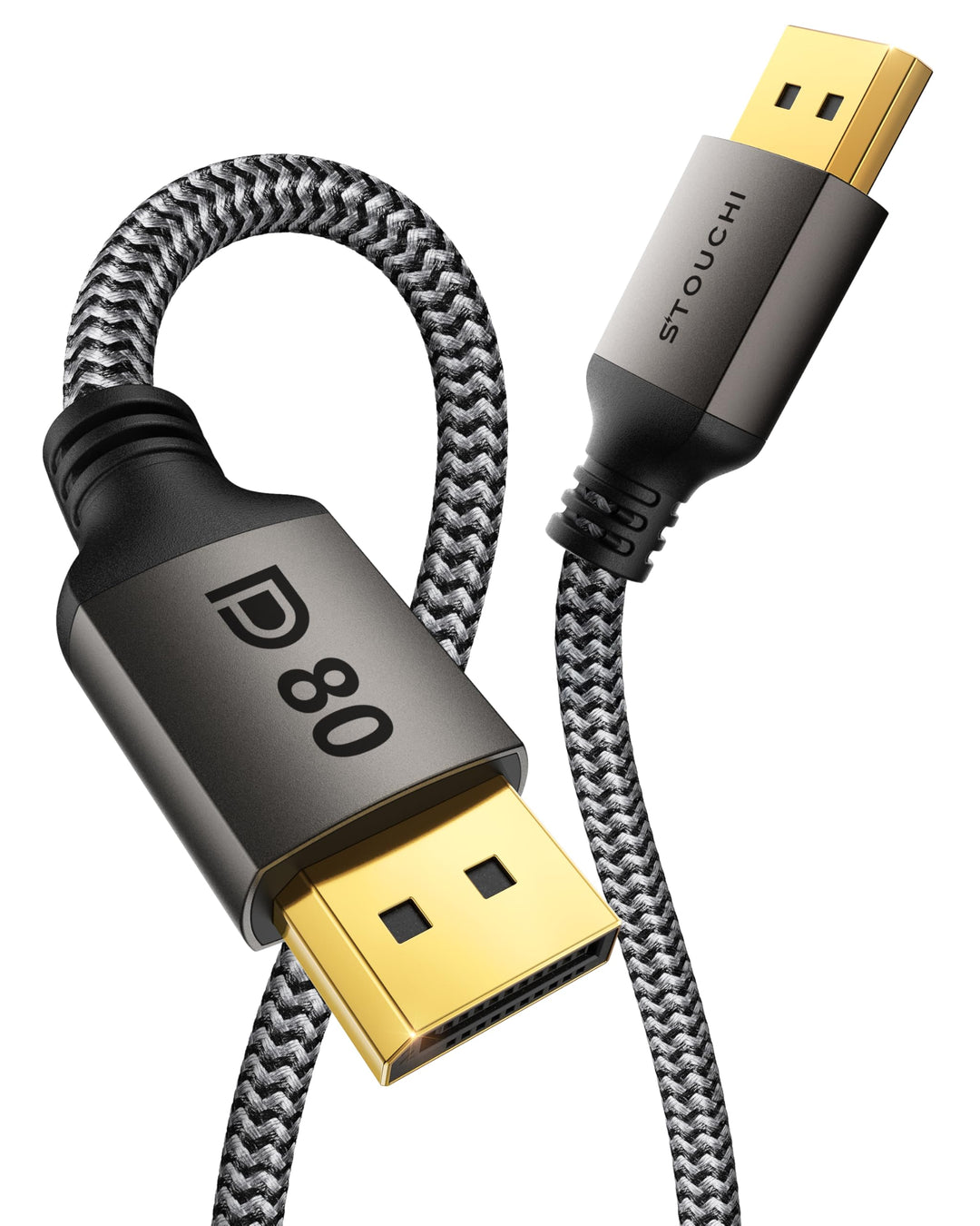 Stouchi DisplayPort Kabel 2.1 3M | 80 Gbit/s [16K@60Hz | 8K@240Hz | 4K@540Hz] HDR, HDCP, DSC 1.2a, F