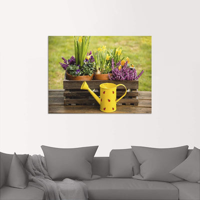 ARTland Wandbild Alu Verbundplatte für Innen & Outdoor Bild 60x45 cm Garten Blumen Frühling Narzisse