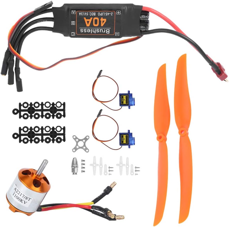 Keenso A2217 1100KV Bürstenloser Motor, 40A Regler mit Sicherheitsschutz, SG90 9G Mikroservo für RC-