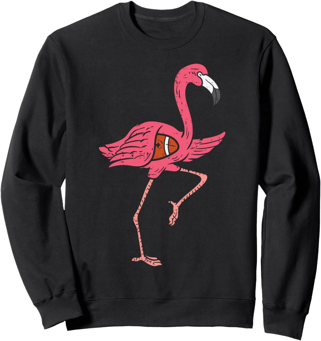 Flamingo spielt American Football, lustig, für Herren und Damen Sweatshirt