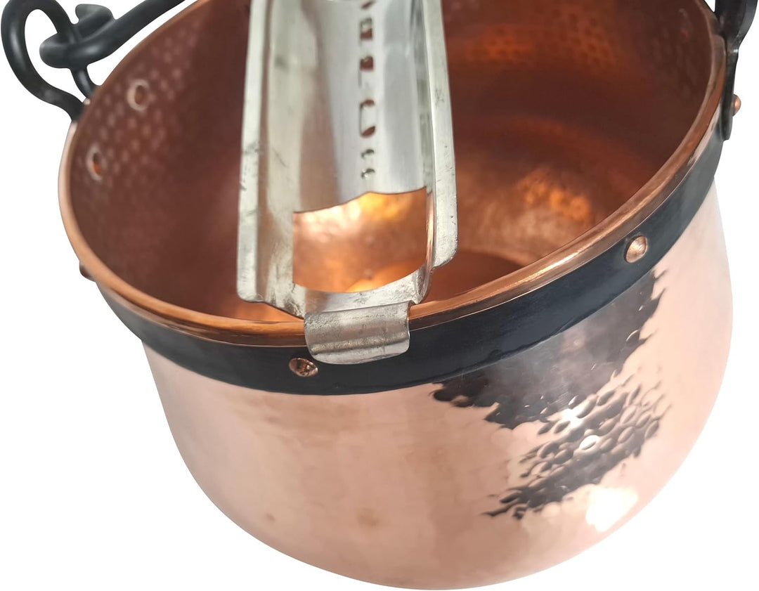 Dr. Richter grosse handgeschmiedete Zuckerzange für Feuerzangenbowle | Verstellbare Feuerzange unive