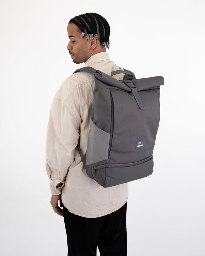 Johnny Urban Rolltop Rucksack Damen &amp; Herren Gross Grau - Allen Large - Laptop Backpack für Uni, Bus