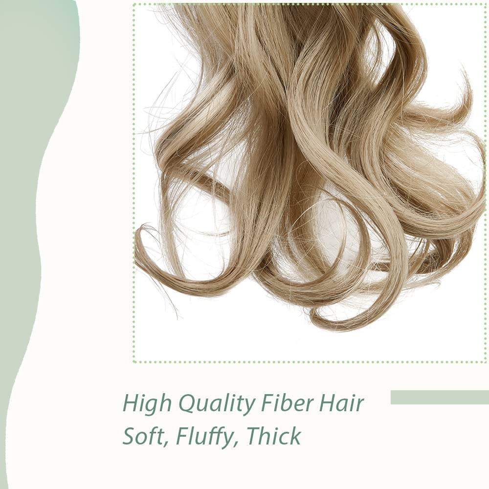 SEGO 45cm Pferdeschwanz Haarverlängerung Ponytail Haarteil Zopf Clip in Extensions Voluminös Claw on