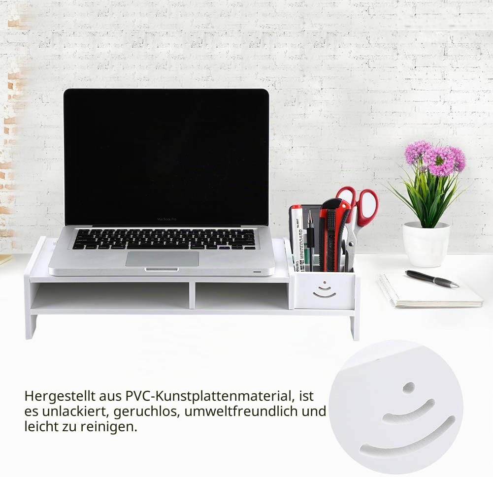 Computer-Organizer, Computer-Ständer, Schreibtisch-Regal mit Aufbewahrungsbox, Heimbüro-Organizer, R