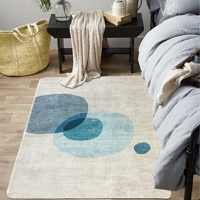 Tinyboy-hbq Kurzflor-Wohnzimmerteppich Moderne geometrische Design-Teppiche Kreismuster-Teppich, rut