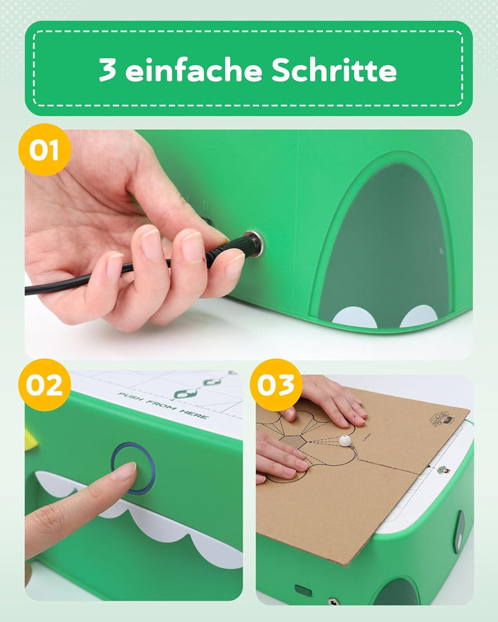 Kartonschneider Kinder Spielzeug ab 3 Jahren | Sicheres DIY Karton Werkzeug & STEM Spielzeug | Karto